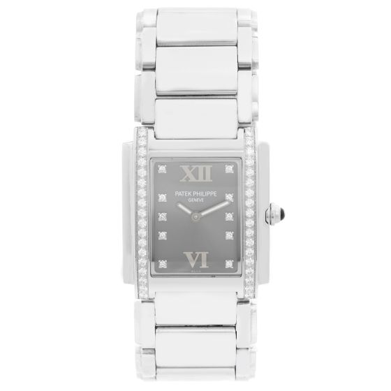 Patek Philippe Twenty-4 Ladies Steel & Diamond Watch 4910 10A
