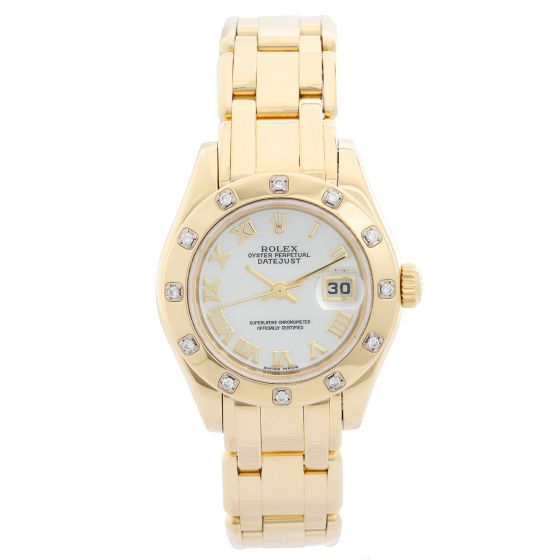 Rolex Datejust Pearlmaster Ladies Diamond Watch 80318