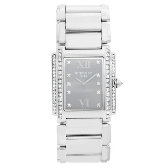 Patek Philippe Twenty-4 Ladies White Gold & Diamond Watch 4910/20G-010