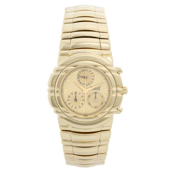 Piaget Tanagra Chronograph Yellow Gold Watch Ref 14081