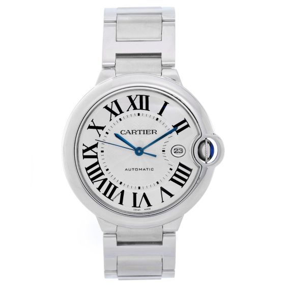 Cartier Ballon Bleu Men's 42mm White Gold Automatic Watch W69013Z2