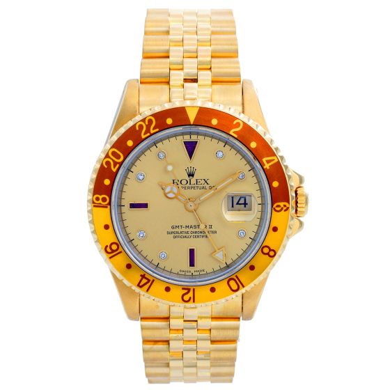 Rolex GMT-Master II 18K Yellow Gold Men's Watch 16718