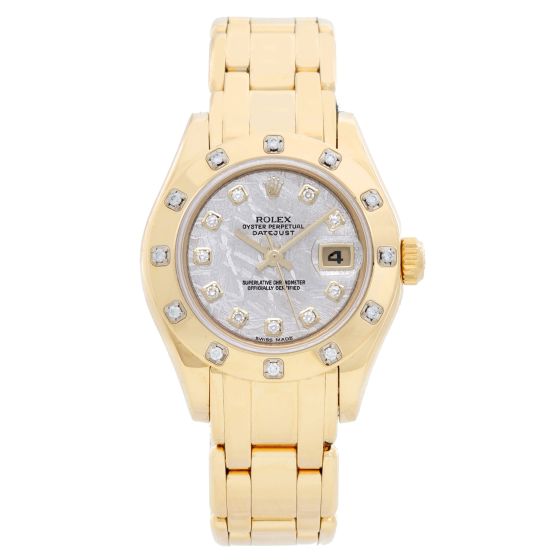 Rolex Lady Datejust Pearlmaster/Masterpiece Gold & Diamond Watch 69318