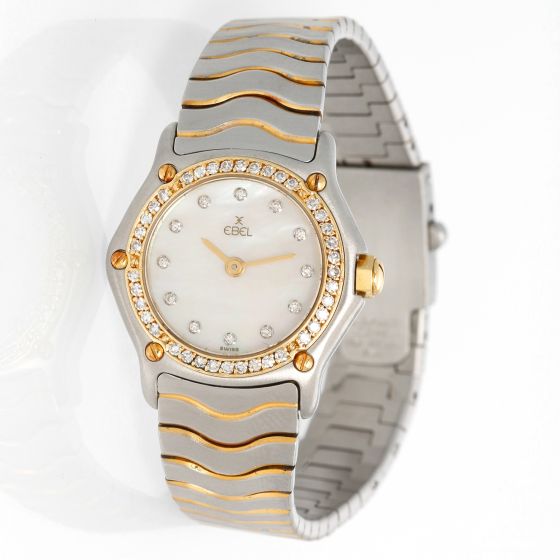 Ebel  Ladies 2-Tone Mother of Pearl Diamond Wave Watch