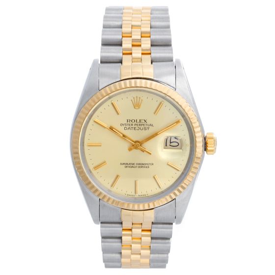 Men's Automatic Rolex Datejust Steel & Gold 2-Tone Watch 16013