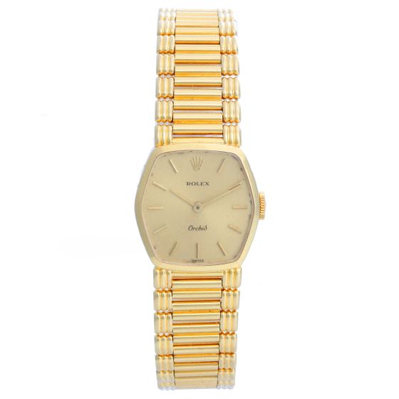 Rolex Cellini Orchid 18k Yellow Gold Ladies Watch