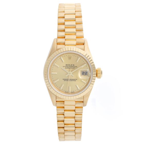 Rolex Ladies President 18k Yellow Gold Watch 79178 Champagne Dial