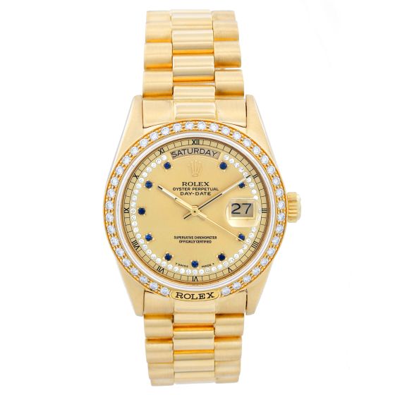 Rolex President Day-Date 18k Yellow Gold Men's Watch 18038
