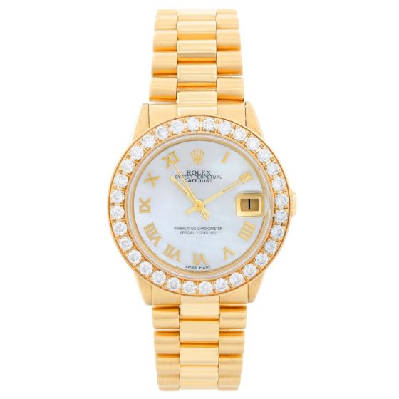 Rolex 18K Yellow Gold President Midsize Men's Watch 68278