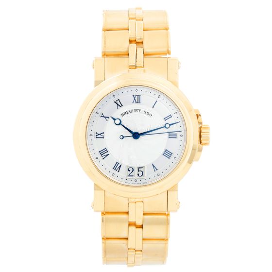 Breguet Marine Automatic Big Date Men's 18k Yellow Gold Watch 5817