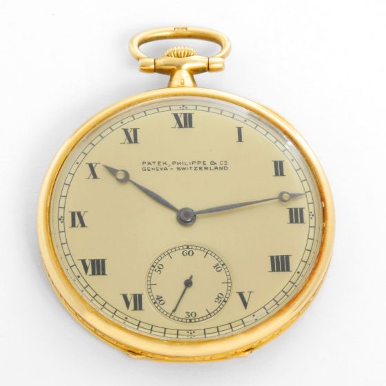 Extremely Rare " Eagle " Patek Philippe & Co. 18K Gold Open Face Pocket Watch