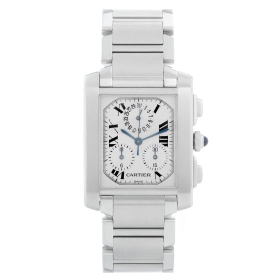 Cartier Tank Francaise Chronograph Men's Steel Watch W51001Q3 2303