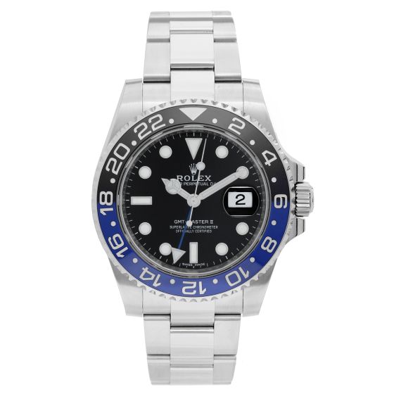Men's Rolex GMT - Master II with Blue/Black Bezel 116710 " Batman "