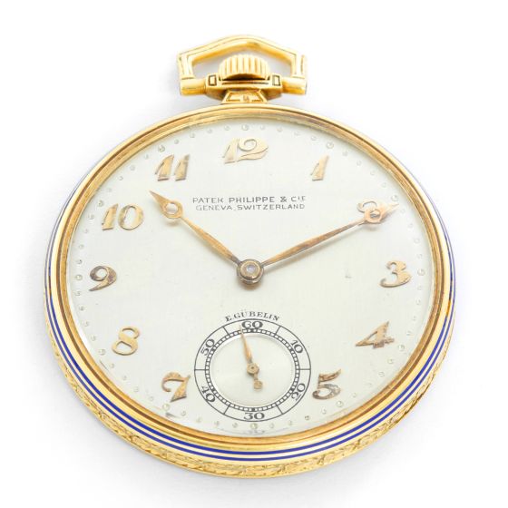 Vintage Patek Philippe 18k Yellow Gold for E. Gubelin Pocket Watch