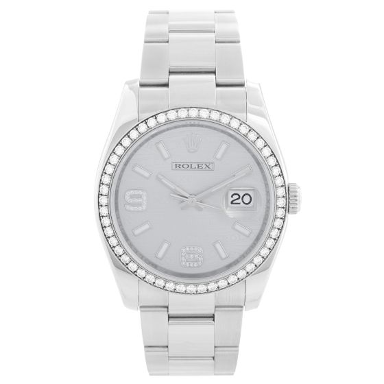 Rolex Datejust Diamond Bezel Men's Watch 116244