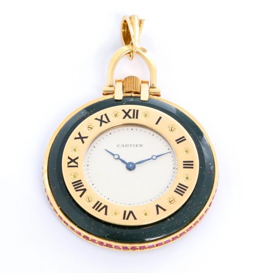 Cartier Fine Gold and Blood Stone Pocket Watch