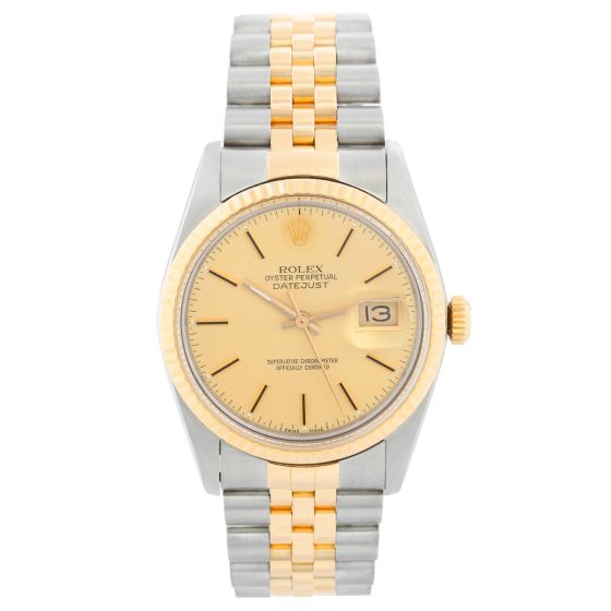 Men's 16013 Steel & Gold Rolex Datejust 2-Tone Watch