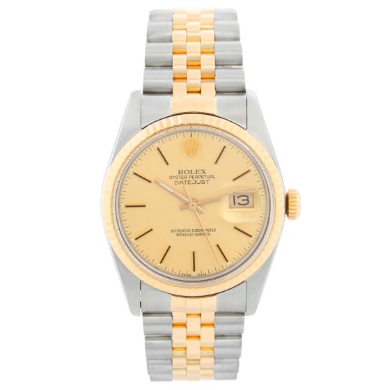Rolex Datejust Men's 2-Tone Watch Stainless Steel & Gold 16013
