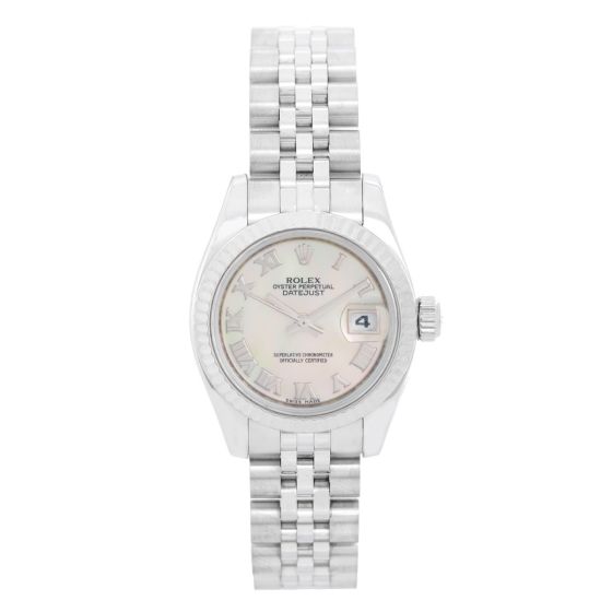 Ladies Rolex Datejust Watch 179174 Factory Mother-Of-Pearl Dial