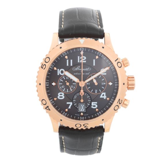 Breguet Transatlantique Type XXI Flyback Men's  Rose Gold Chronograph Watch 3810BR