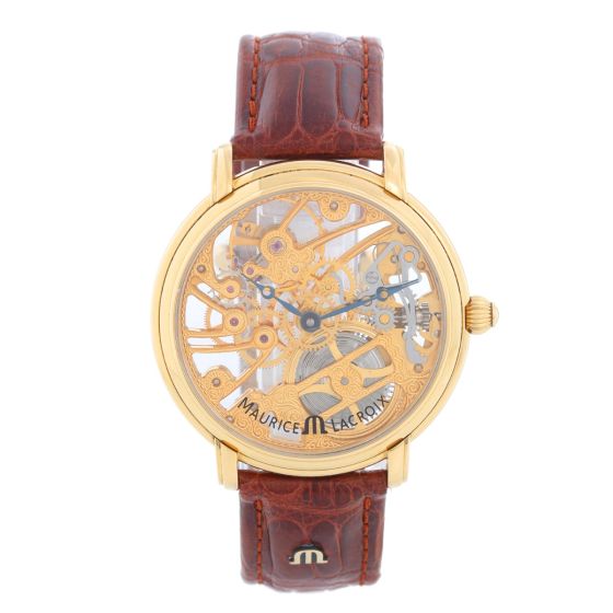 Maurice Lacroix Masterpiece Squelette 18K Yellow Gold Mens Watch