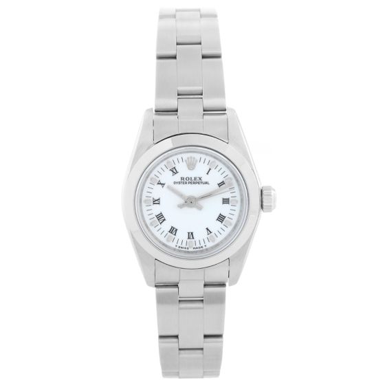 Rolex Ladies Oyster Perpetual No-Date Stainless Steel Watch 67180