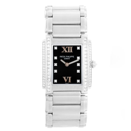 Ladies Patek Philippe Twenty-4  Diamond & 18k White Gold Watch 4910-20G-010 or 4910-20G