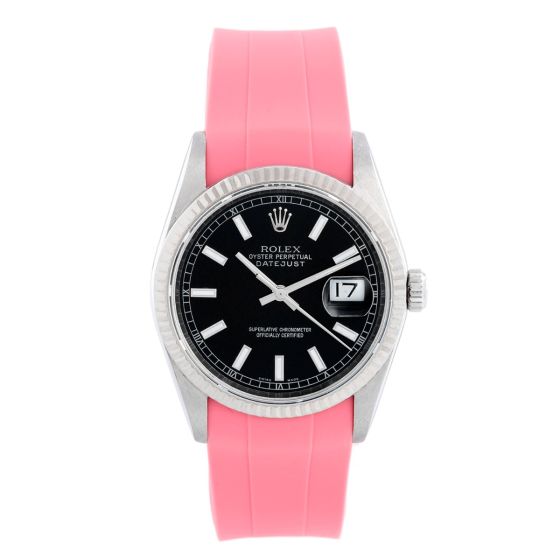 Rolex Datejust Men's Stainless Steel Pink  Watch 16234