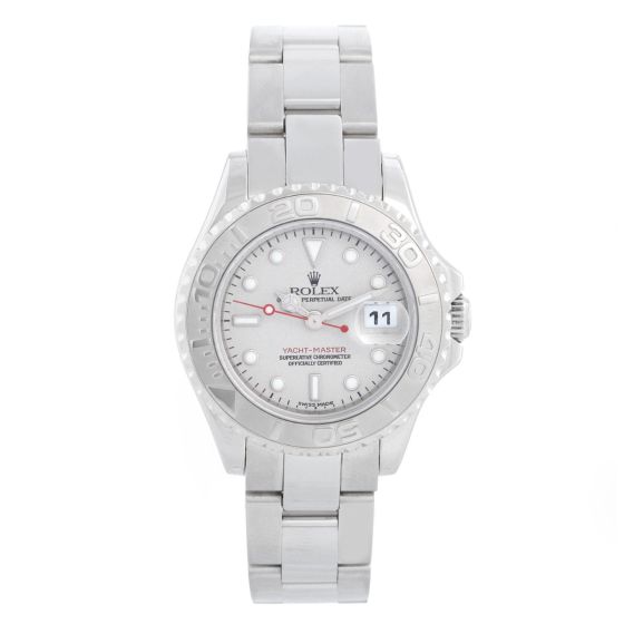 Rolex Ladies Yacht - Master Stainless Steel Watch 169622 Platinum Dial