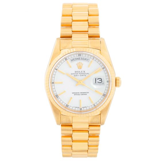 Rolex President Day-Date Men's Watch 18238 White Dial