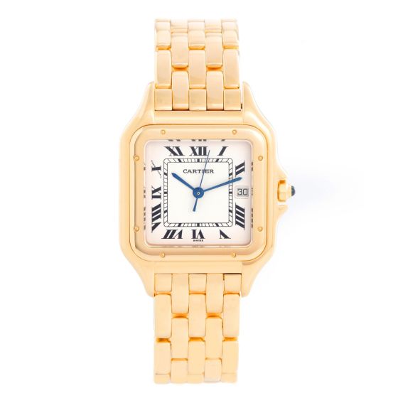 Cartier Panther 18k Yellow Gold Men's Quartz Watch with Date 