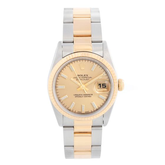 Rolex Ladies Datejust 2-Tone Watch 179173 Champagne Dial