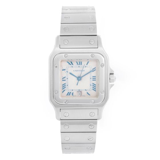 Cartier Santos Men's Stainless Steel Quartz Watch with Date