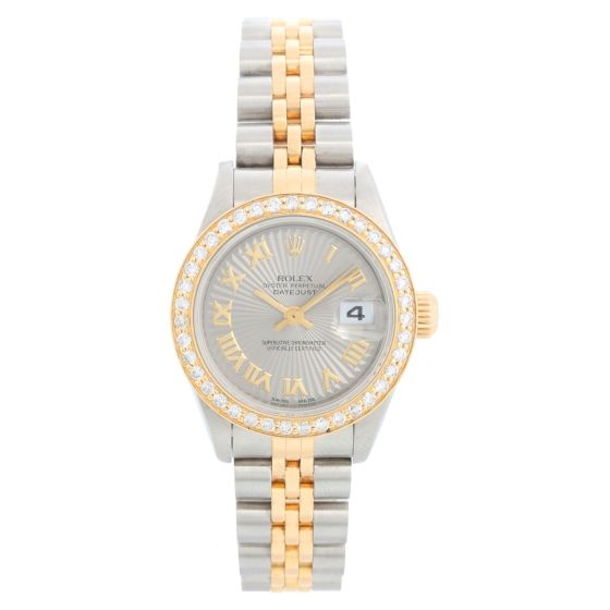 Ladies Rolex Datejust Stainless Steel & Yellow Gold 2-Tone Watch 79173