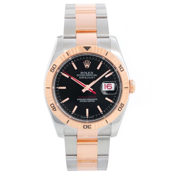 Rolex 2-Tone Turnograph Men's Steel & Rose Gold Watch 116261