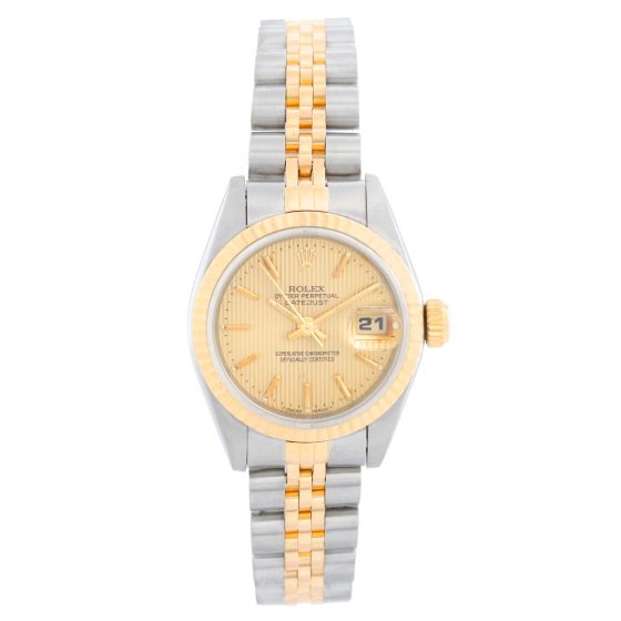 Ladies Rolex Datejust Watch 69173 Champagne Tapestry  Dial