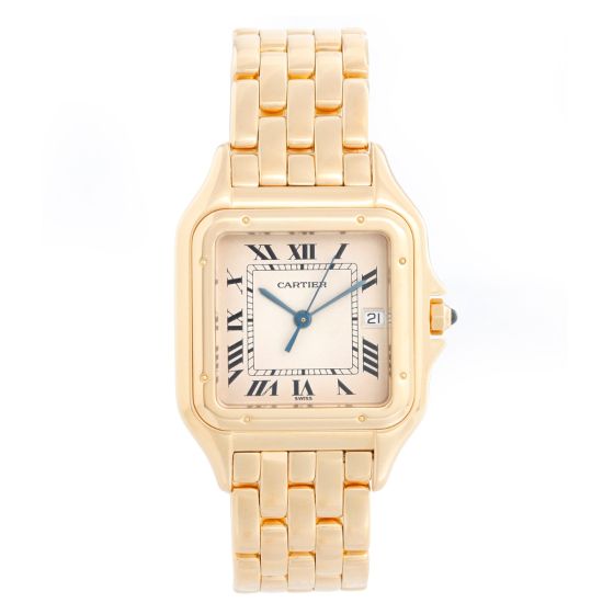Cartier Panther 18k Yellow Gold Men's Quartz Watch with Date