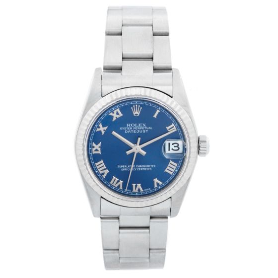 Rolex Datejust Midsize Blue Dial Steel Watch 78274