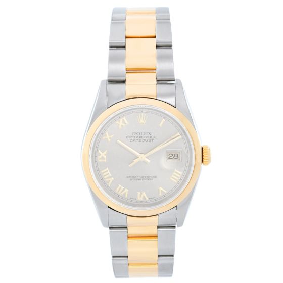 Rolex Datejust Men's Steel & Gold 2-Tone Watch Oyster Bracelet 16203