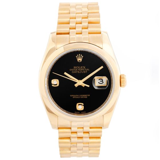 Men's Gold Rolex Datejust Watch 116208