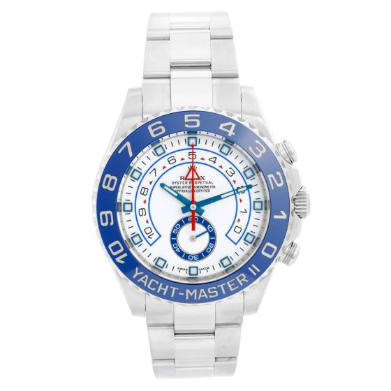 Men's Rolex Yacht-Master II Regatta Watch Stainless Steel Blue Bezel 116680
