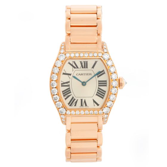 Cartier Tortue Ladies Rose Gold Diamond Watch Ref 2645 CRWA50703I