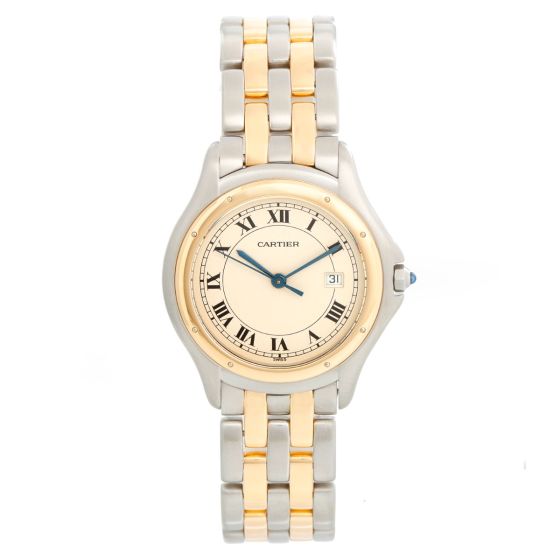 Cartier Cougar Men's/Ladies Midsize 33mm 2- Tone Watch W35005B6