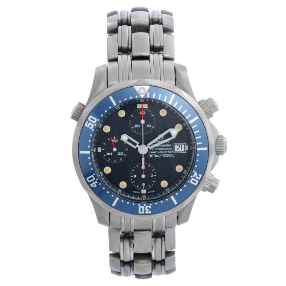 Omega Seamaster Chronograph Blue Dial Titanium Watch 2298.80.00