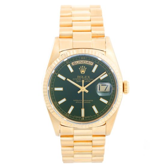 Rolex President Day-Date Men's 18k Yellow Gold Watch 18238