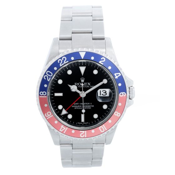 Men's Rolex GMT - Master II Men's Stainless Steel Error Dial Watch 16710 Pepsi