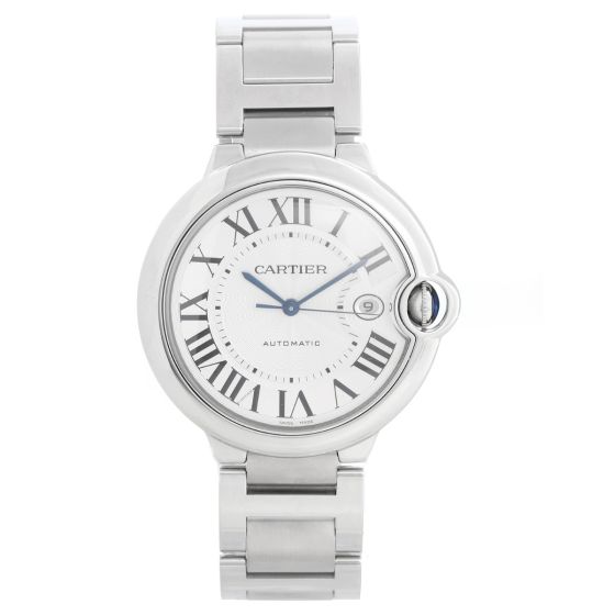Cartier Ballon Bleu Men's 42mm Stainless Steel Automatic Watch W69012Z4 3001