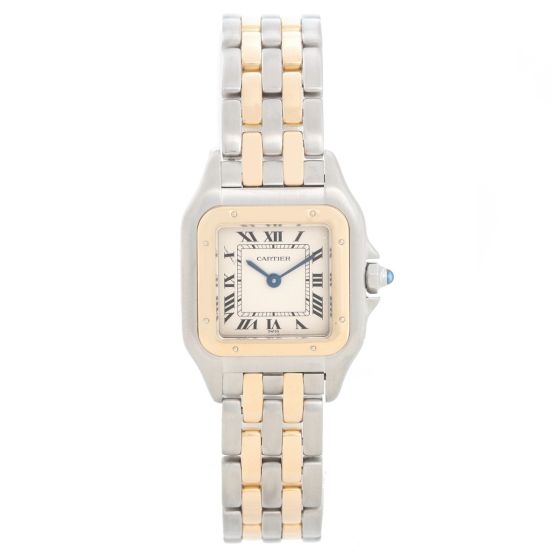 Cartier Panthere Ladies 2-Tone 2-Row Steel & Gold Watch W25029B6