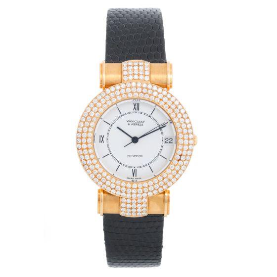 Van Cleef & Arpels Yellow Gold Classique Diamond Ladies Watch