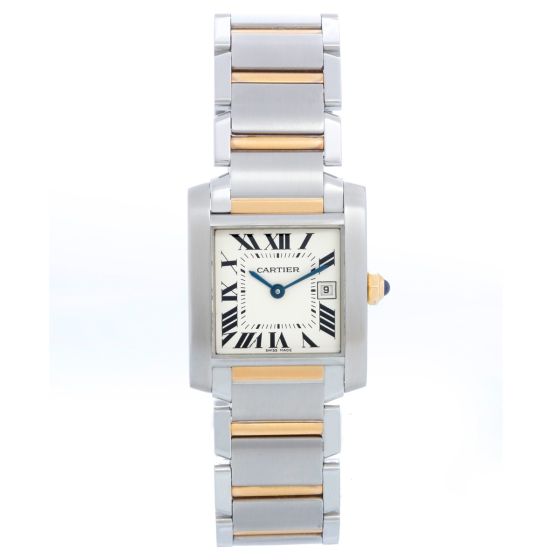 Cartier Tank Francaise Midsize Stainless Steel & Yellow Gold  Watch 2465 W51012Q4